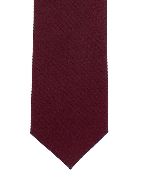 Textured Burgundy Silk Tie